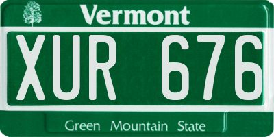 VT license plate XUR676
