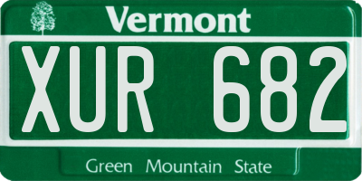 VT license plate XUR682