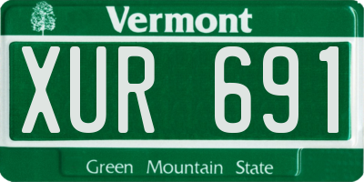 VT license plate XUR691