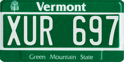 VT license plate XUR697