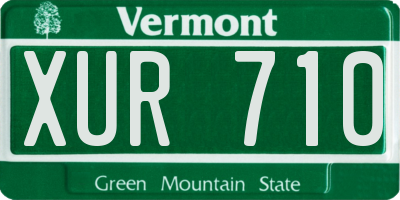VT license plate XUR710