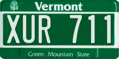 VT license plate XUR711