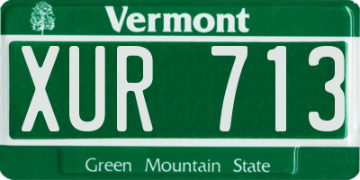 VT license plate XUR713