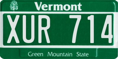 VT license plate XUR714