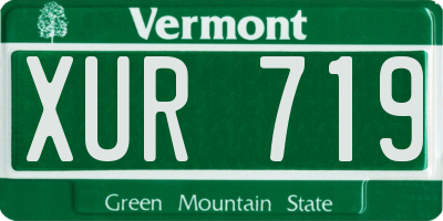 VT license plate XUR719