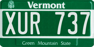 VT license plate XUR737