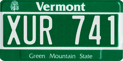 VT license plate XUR741