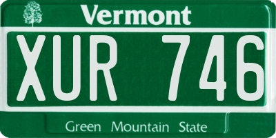VT license plate XUR746