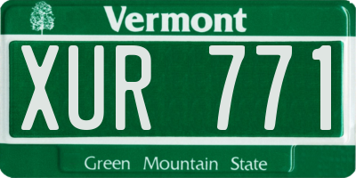 VT license plate XUR771