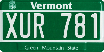 VT license plate XUR781
