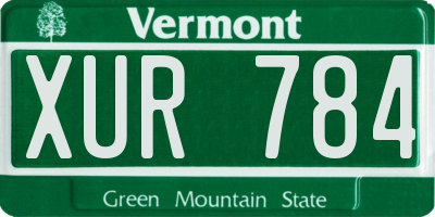 VT license plate XUR784