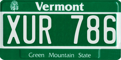 VT license plate XUR786