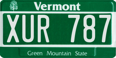 VT license plate XUR787