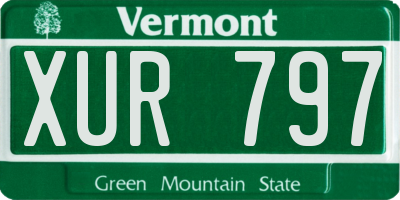 VT license plate XUR797