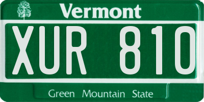 VT license plate XUR810