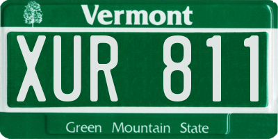 VT license plate XUR811