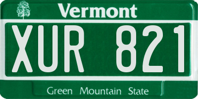 VT license plate XUR821