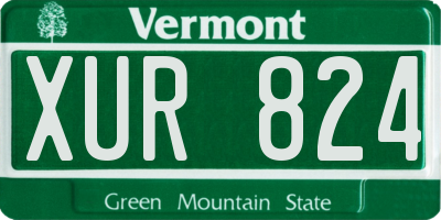 VT license plate XUR824