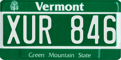 VT license plate XUR846
