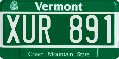 VT license plate XUR891