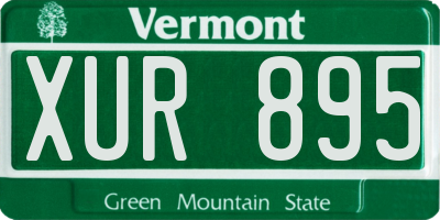 VT license plate XUR895