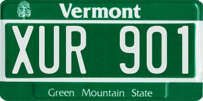 VT license plate XUR901