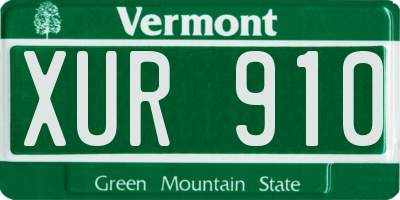 VT license plate XUR910