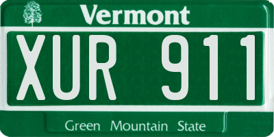 VT license plate XUR911