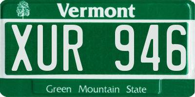 VT license plate XUR946