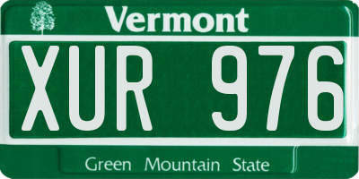 VT license plate XUR976