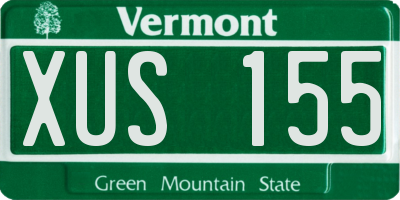 VT license plate XUS155