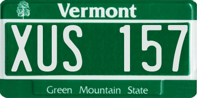 VT license plate XUS157