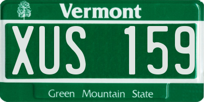 VT license plate XUS159