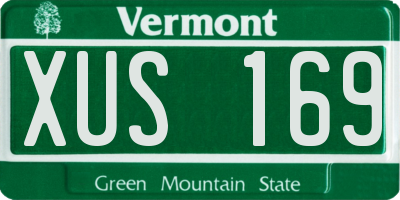 VT license plate XUS169