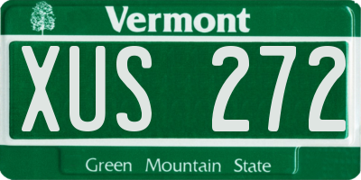 VT license plate XUS272