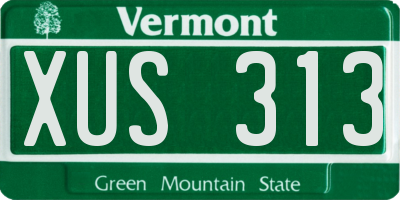 VT license plate XUS313