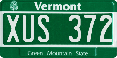 VT license plate XUS372
