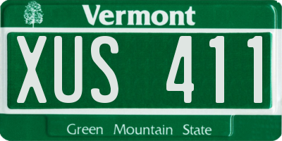 VT license plate XUS411