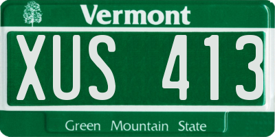 VT license plate XUS413