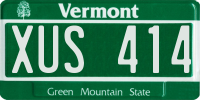 VT license plate XUS414