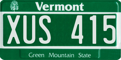 VT license plate XUS415