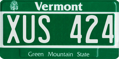 VT license plate XUS424