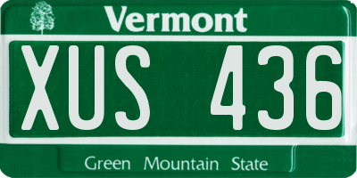 VT license plate XUS436