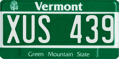 VT license plate XUS439