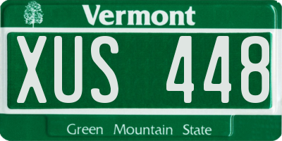 VT license plate XUS448