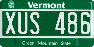 VT license plate XUS486
