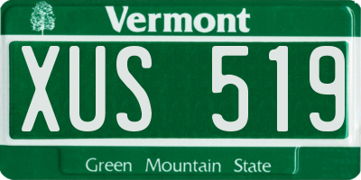 VT license plate XUS519