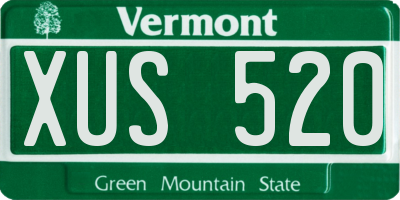 VT license plate XUS520