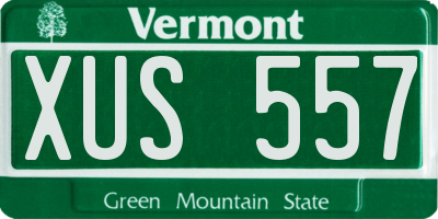 VT license plate XUS557