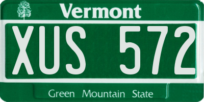 VT license plate XUS572